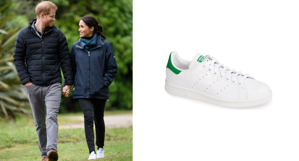 The Duchess of Sussex wore the iconic sneakers on a trip to Abel Tasman National Park in New Zealand (via Getty Images)