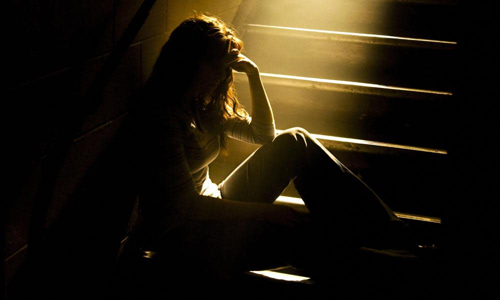 Teenager on stairwell