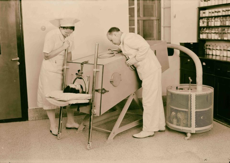 The ventilators — which were invented in the 1920s — lined hospital wards amid polio outbreaks that plagued the US until the second half of the last century. Pictured: a file photo from the 1940s. Universal Images Group via Getty Images