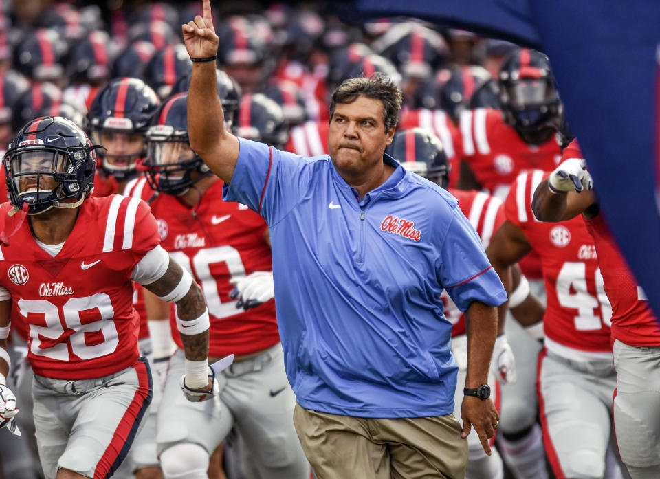 If Ole Miss head coach Matt Luke wants to get that interim tag removed from his title, he can start by re-applying for the job on Ole Miss’ website. (AP)