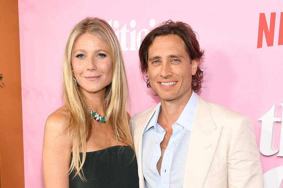 The buddymooners: Gwyneth Paltrow and producer Brad Falchuk spent their honeymoon with friends and family (Getty)
