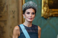 <p>Letizia d'Espagne pour son dîner d'Etat en Suède, elle a piqué la robe H&M de la princesse Victoria !</p>