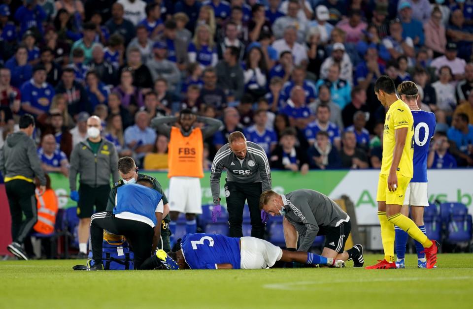 Wesley Fofana was injured against Villareal (David Davies/PA) (PA Wire)