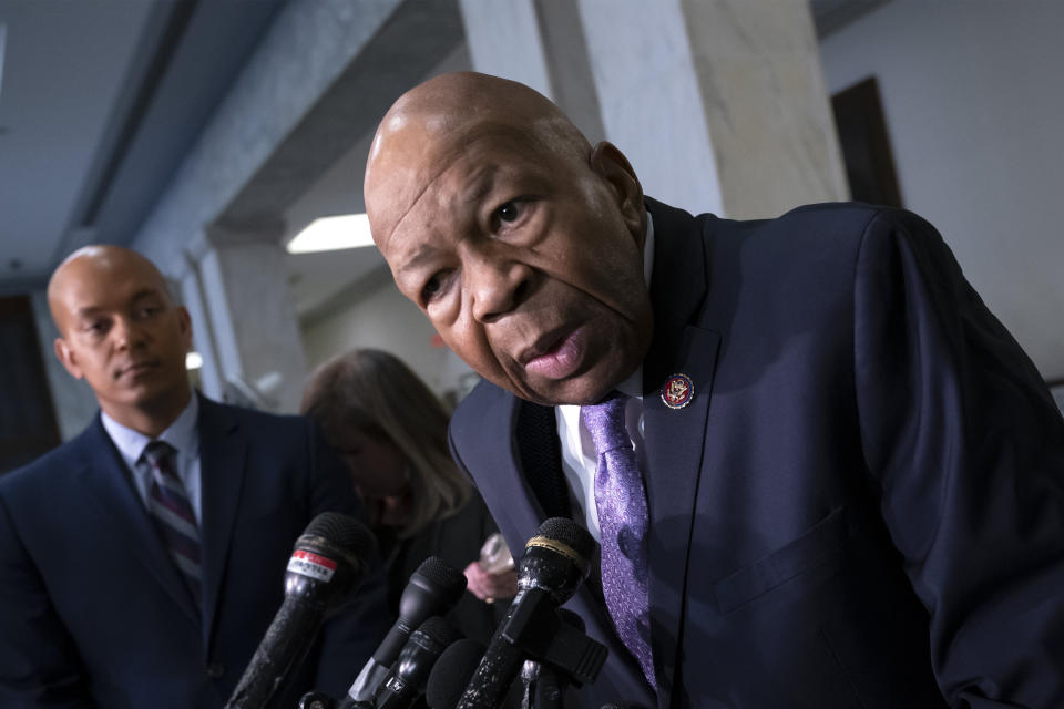 House Oversight Committee Chairman Elijah Cummings (D-Md.) called Trump's blanket subpoena refusal policy part of a "massive, unprecedented, and growing pattern of obstruction." (ASSOCIATED PRESS)