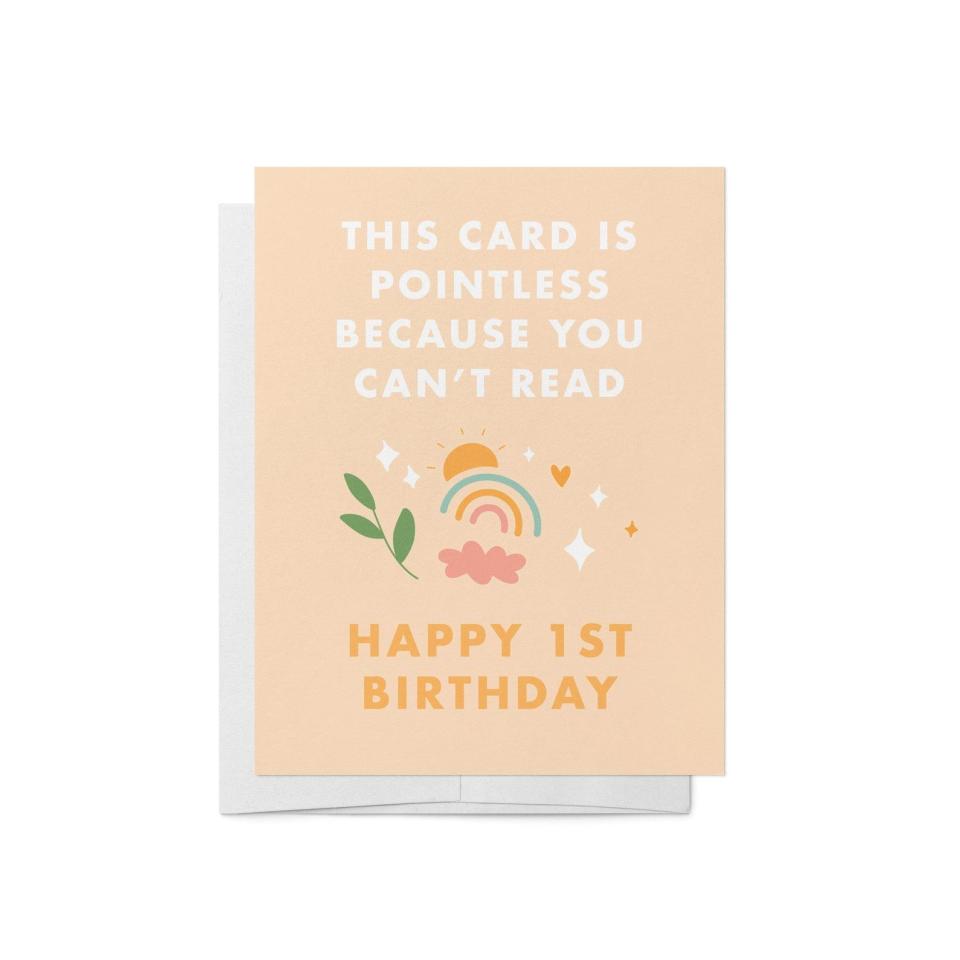 8) Pointless First Birthday Card