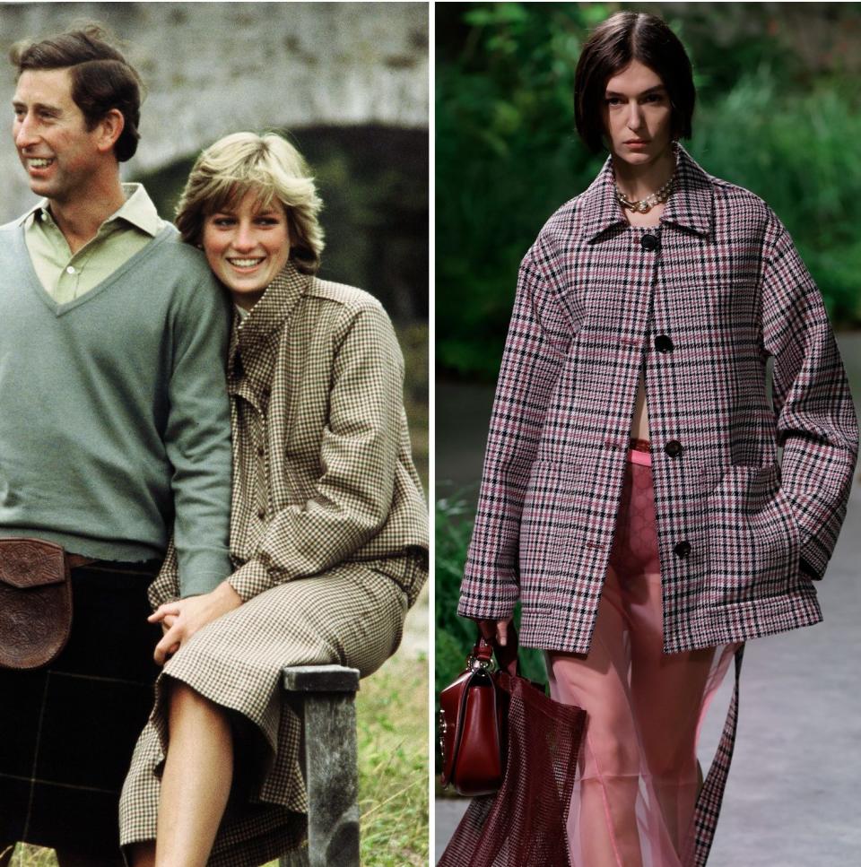Gucci's tweed jacket stirred up images of Princess Diana on her honeymoon at Balmoral