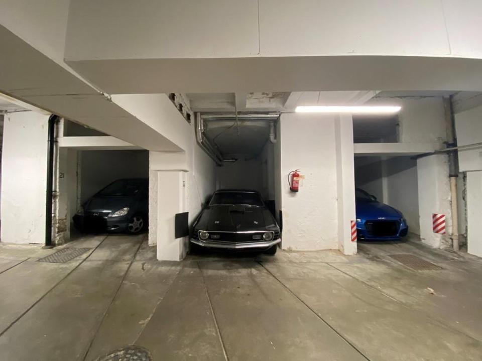 A parking space currently listed for £50,000 at Rutland Gate, Knightsbridge — despite barely being big enough for a car (Nicholas van Patrick/Rightmove)