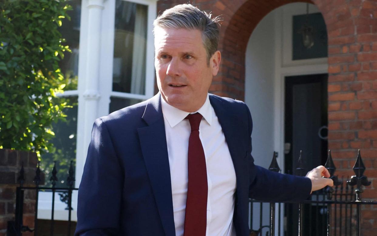 Britain's Labour Party leader Keir Starmer leaves his home in London on May 7, 2021. - Early results from nationwide local elections on May 7 showed that the ruling Conservative Party had won a landslide in the opposition stronghold of Hartlepool in northeast England, a bitter blow to the Labour Party and its leader Keir Starmer. (Photo by Tolga Akmen / AFP) (Photo by TOLGA AKMEN/AFP via Getty Images) - Tolga Akmen/AFP via Getty Images