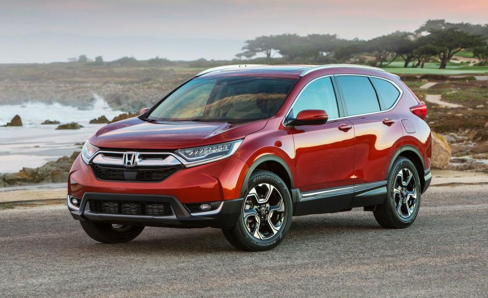 <p><strong>MSRP:</strong> $25,545 <strong> Engine:</strong> 2.4-liter inline-4 <strong>EPA Combined:</strong> 28 mpg</p><p>The <a href="https://www.caranddriver.com/honda/cr-v" rel="nofollow noopener" target="_blank" data-ylk="slk:CR-V;elm:context_link;itc:0;sec:content-canvas" class="link ">CR-V</a> sells like crazy, and with good reason: it offers many plusses but few minuses. It's handsome and roomy, offers generous cargo space, is well-built, and drives well. Its only negative is a fussy infotainment system. That nearly straight-A report card is how the CR-V earned a spot on our <a href="https://www.caranddriver.com/shopping-advice/a25751166/best-trucks-suvs-vans-2019/#ec2019crossoversandsuvs" rel="nofollow noopener" target="_blank" data-ylk="slk:Editors' Choice list;elm:context_link;itc:0;sec:content-canvas" class="link ">Editors' Choice list</a> for 2019.</p>