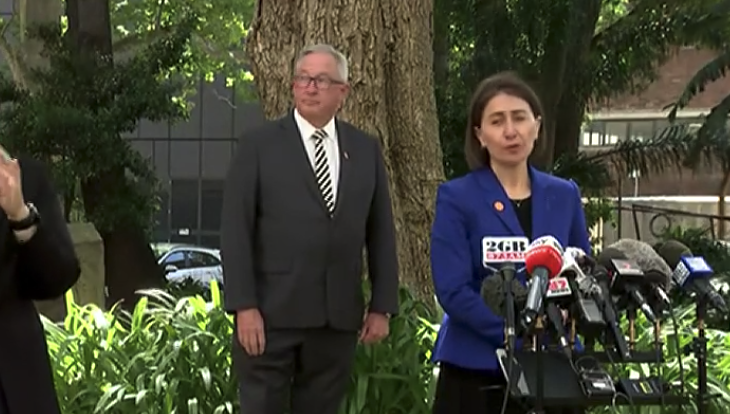 Premier Gladys Berejiklian addresses media on Friday. Source: ABC