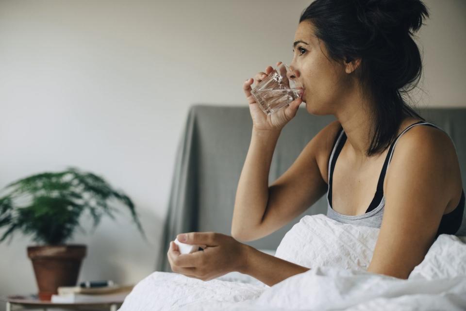 Drink a glass of water as soon as you wake up.