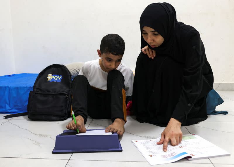 Evacuated Gazans in Qatar go back to school in Doha