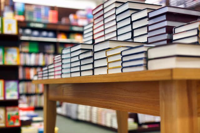 <p>Getty</p> A stock image of books on display at a bookstore