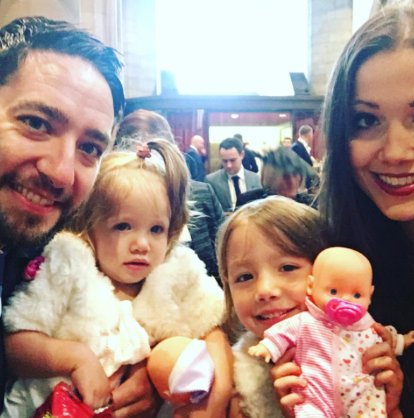 Sophie's husband Chris isn't a fan of her refusing to wean their daughters. Photo: Instagram