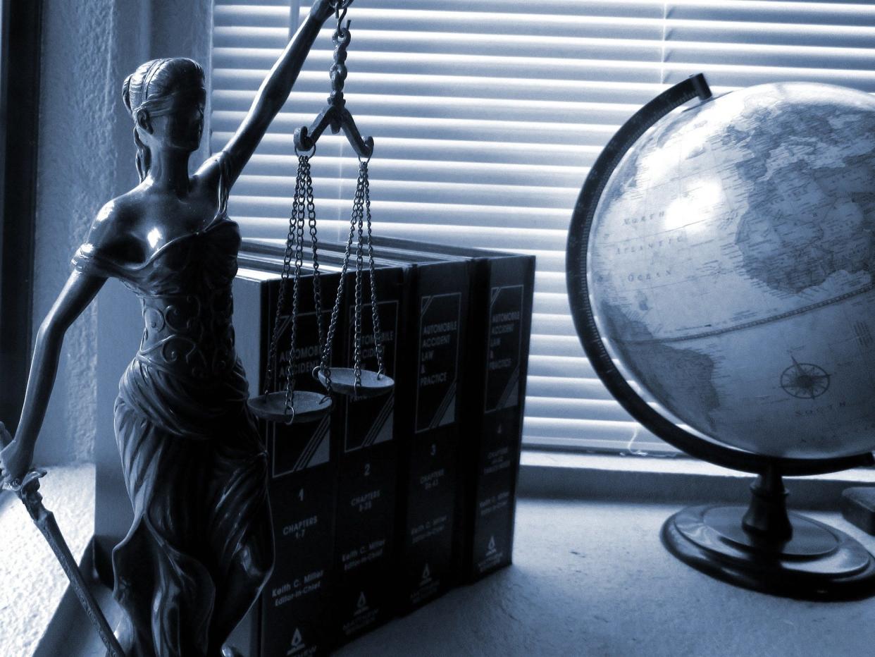 Stock image of Lady Justice.