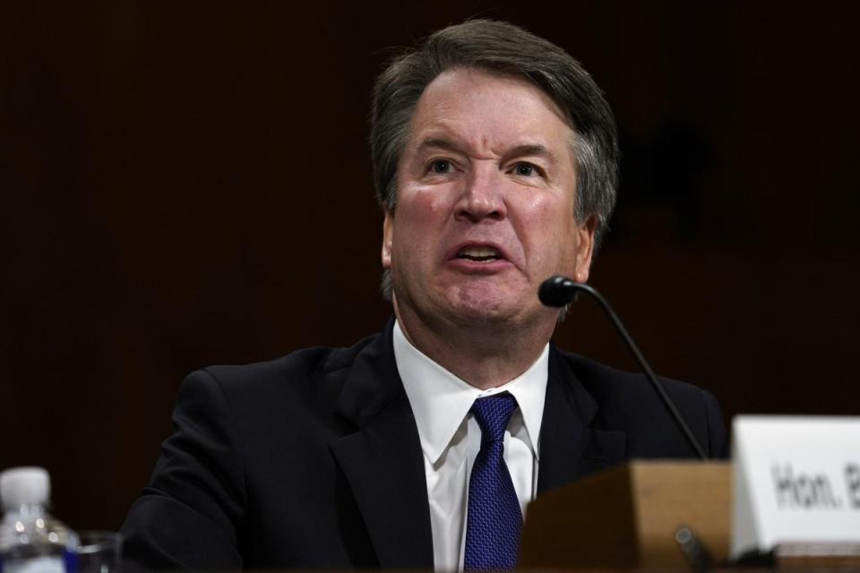 Brett Kavanaugh furiously denied allegations of sexual assault by Ms Ford and two other women (Getty Images)