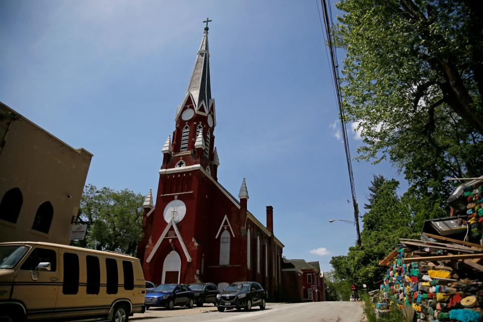 The former Our Lady of Perpetual Help Church and rectory on Steiner Street in Sadamsville.