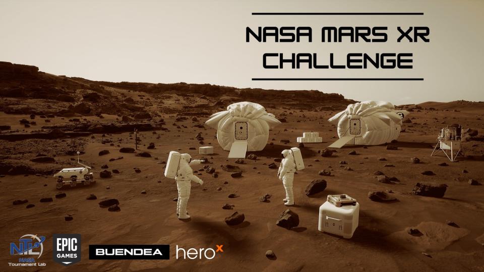 Top solutions for extravehicular simulations will earn prize purse of $70K with NASA's MarsXR Challenge partnered with Buendea, Epic Games, and HeroX.