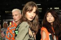 <p>Although Kabuki initially struggled to find a type of lip foil that actually looked runway-worthy, 'I ordered some, but they didn’t really work', he eventually found a method that fit Scott's sci-fi metallic vision. Not that he'd tell us where they were from...</p><p>Applying the foil onto models' lips using eyelash glue (leave that one to the pros), the strips were then whipped off bikini wax style to reveal a pair of super shiny rose gold lips underneath.</p><p>A dash of pink MAC glitter on top and Jeremy Scott had the blingest lips backstage at fashion week.</p><p><a rel="nofollow noopener" href="https://www.maccosmetics.co.uk/product/21708/505/products/makeup/eyes/glitter-pigment/glitter#/shade/Iridescent_Hot_Pink" target="_blank" data-ylk="slk:SHOP NOW MAC Glitter in Iridescent Hot Pink - £16.50;elm:context_link;itc:0;sec:content-canvas" class="link ">SHOP NOW MAC Glitter in Iridescent Hot Pink - £16.50</a><br></p>