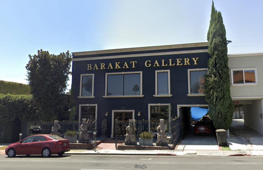 Los Angeles, California-Sept 23, 2023-Barakat Gallery in West Hollywood was victim to the theft of a nearly 250-pound Buddha statue, worth approximately $1.5 million. (Google Maps)