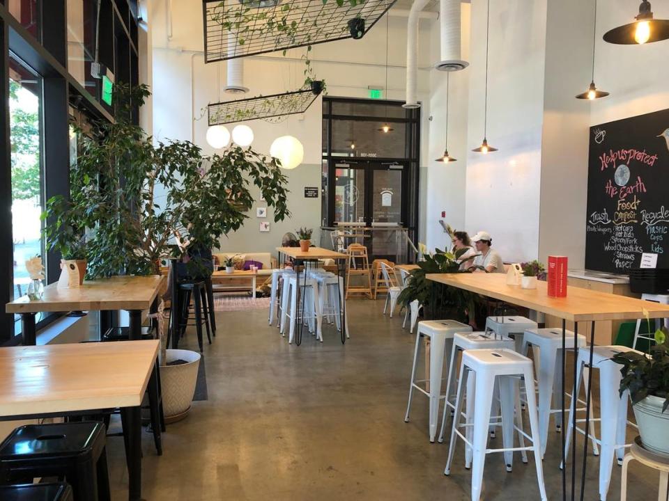 The interior of Cha House located on Hillsborough Street in Raleigh. The location is one of three in the Triangle and serves a variety of teas, including with boba pearls.