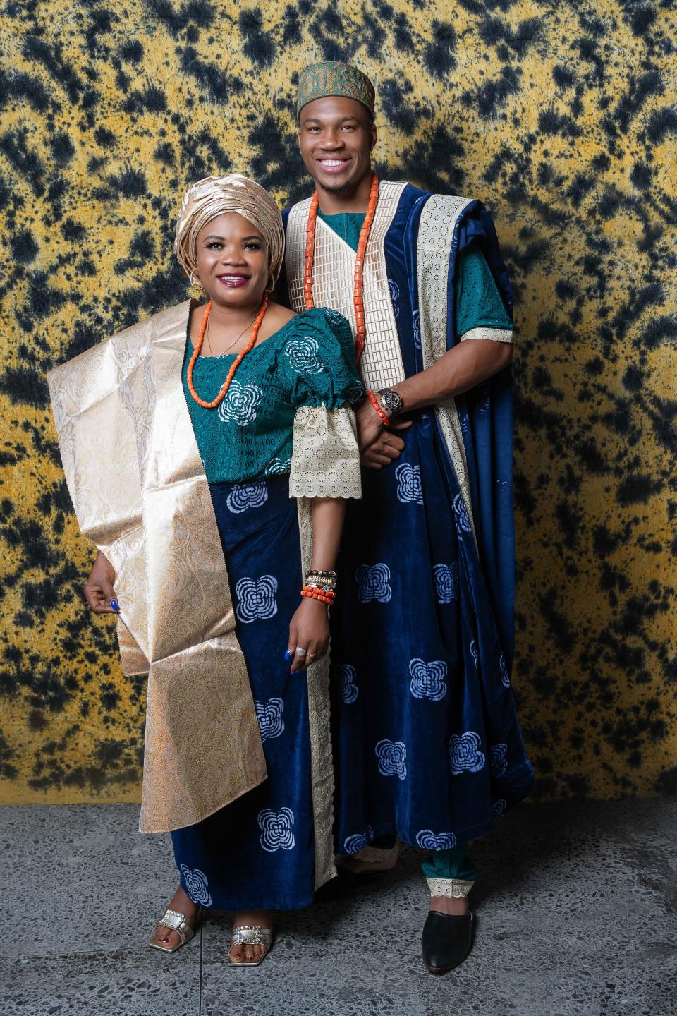 Giannis Antetokounmpo with his mother, Veronica. Their August 2023 trip to Nigeria is captured in the documentary, "Ugo: A Homecoming Story," available now on YouTube.