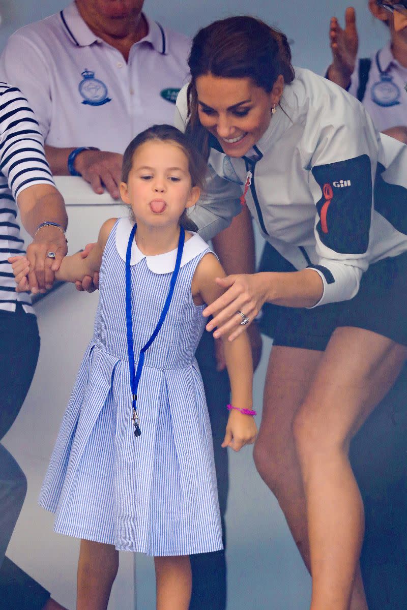 Kate Middleton with her daughter, Princess Charlotte, in 2019.