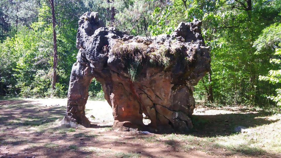 An ancient 65-million-year-old stone that looks like an elephant has been vandalised with graffiti etched into it and a family who left a graffiti of their name and the date on it have sparked outrage. Source: Australscope