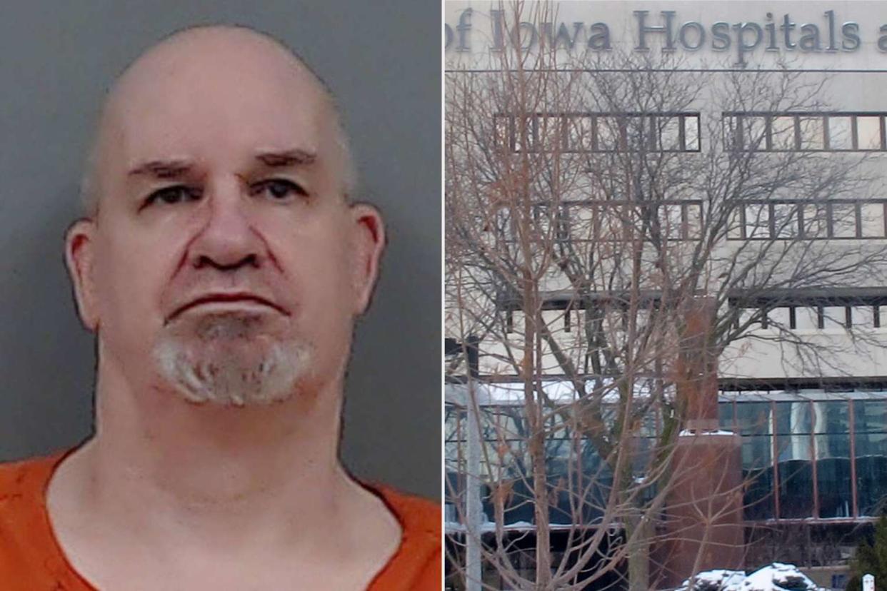<p>Johnson County Jail, AP Photo/Ryan J. Foley, File</p> Matthew David Keirans (L), worked for years as a high-level administrator at the University of Iowa Hospitals and Clinics in Iowa City, Iowa (R).