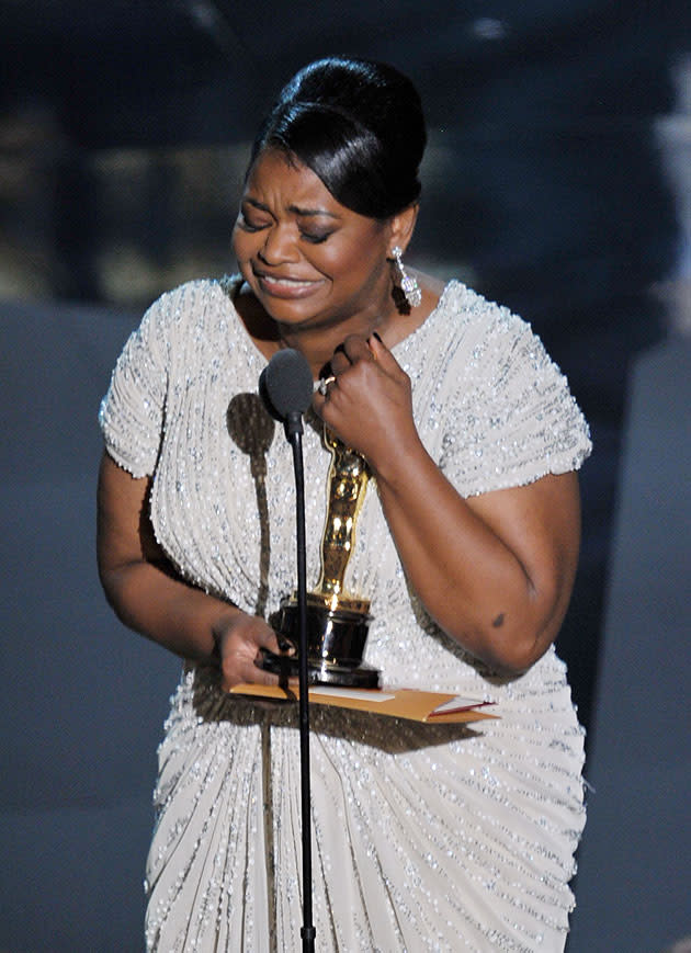 <b>Oscars 2012: The winners </b><br><br> <b>Octavia Spencer</b> won Best Supporting Actress for her role as Minny Jackson in ‘The Help’.<br><br><b>[Related gallery:</b> <a href="http://uk.movies.yahoo.com/photos/oscars-2012-red-carpet-photos-1330099441-slideshow/" data-ylk="slk:All the red carpet photos;elm:context_link;itc:0;sec:content-canvas;outcm:mb_qualified_link;_E:mb_qualified_link;ct:story;" class="link  yahoo-link">All the red carpet photos</a> <b>]</b>