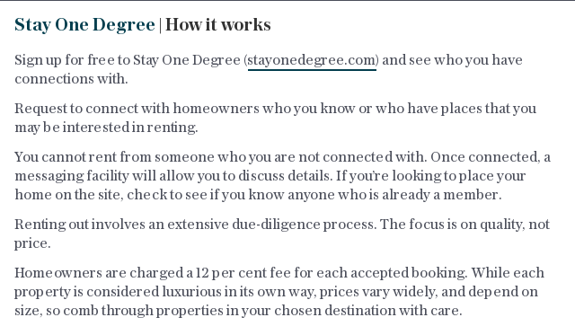 Stay One Degree | How it works