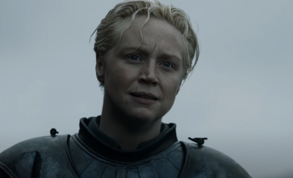 Closeup of Gwendoline Christie in "Game of Thrones"