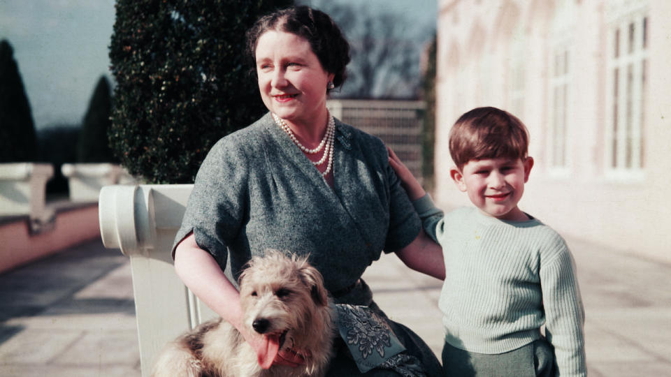 5. April 1954: King Charles with his grandmother