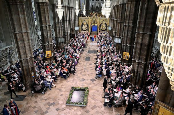 PHOTO: A general view inside Westminster Abbey ahead of the Coronation of King Charles III and Queen Camilla, May 06, 2023 in London. (Pool/via Reuters)