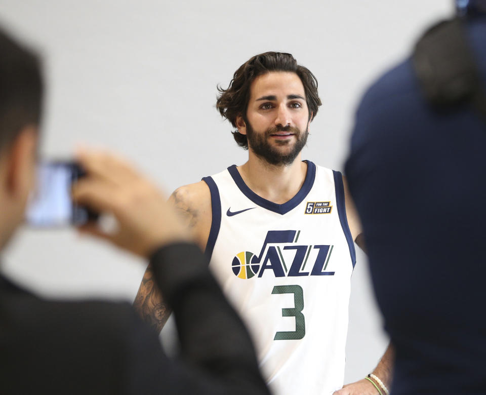 Ricky Rubio replaces George Hill at the helm of the Utah Jazz offense. (AP)