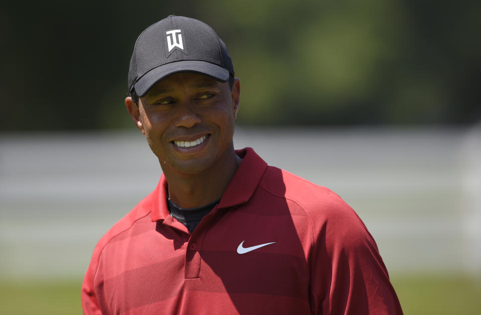 Tiger Woods’ golf game isn’t what is used to be, but he apparently hasn’t lost a step when it comes to trash talk. (AP)