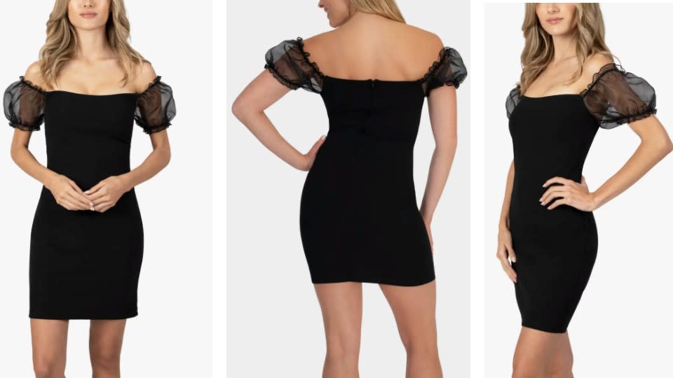 Speechless Off the Shoulder Puff Sleeve Body-Con Dress - Nordstrom, $35 (originally $59)