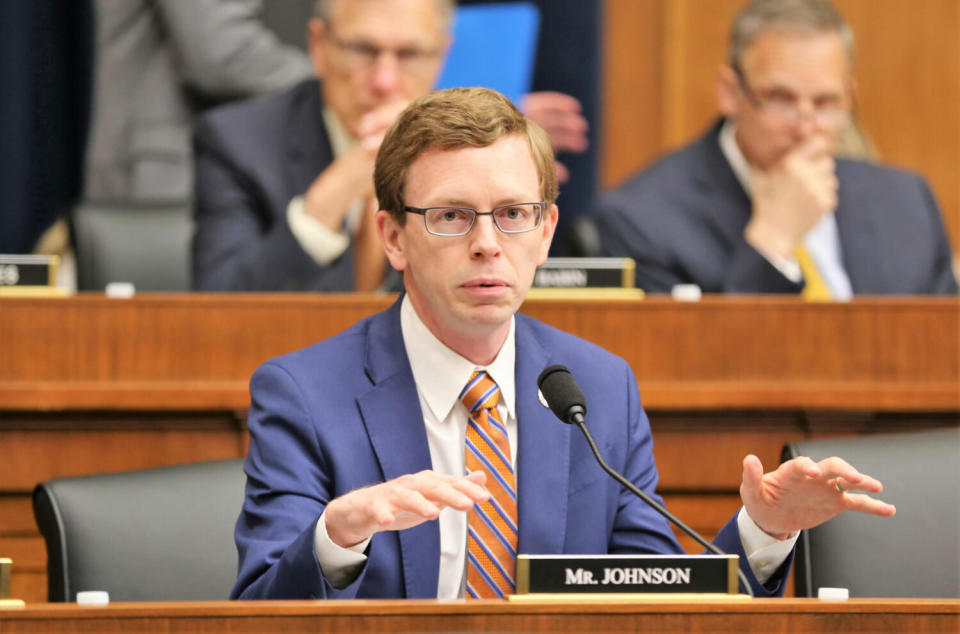 U.S. Rep. Dusty Johnson, R-South Dakota, speaks to the House Transportation and Infrastructure Committee on June 14, 2023 in Washington, DC (Courtesy of Rep. Johnson's office)