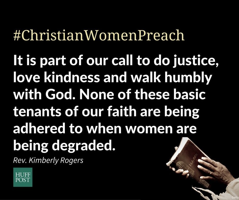 "The Church must be vocal, <strong>it is part of our call to do justice, love kindness and walk humbly with God. None of these basic tenants of our faith are being adhered to when women are being degraded.</strong> &nbsp;Donald Trump is not 'the issue,' he is just one more symptom of a much larger problem in our country. &nbsp;I pray that the gift of his presence in this election is that we uncover the mask of &nbsp;sexism and misogyny that leads to rape culture, domestic violence, and inequality in the work place. To live in a world where Donald Trump is president terrifies me, I pray that all can come to understand the danger behind his words and ideology."<br />-&nbsp;Associate Pastor Rev. Kimberly Rogers,&nbsp;Central Presbyterian Church