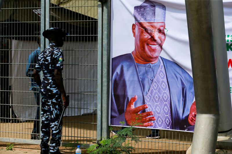 FILE PHOTO: Poster of Atiku Abubakar