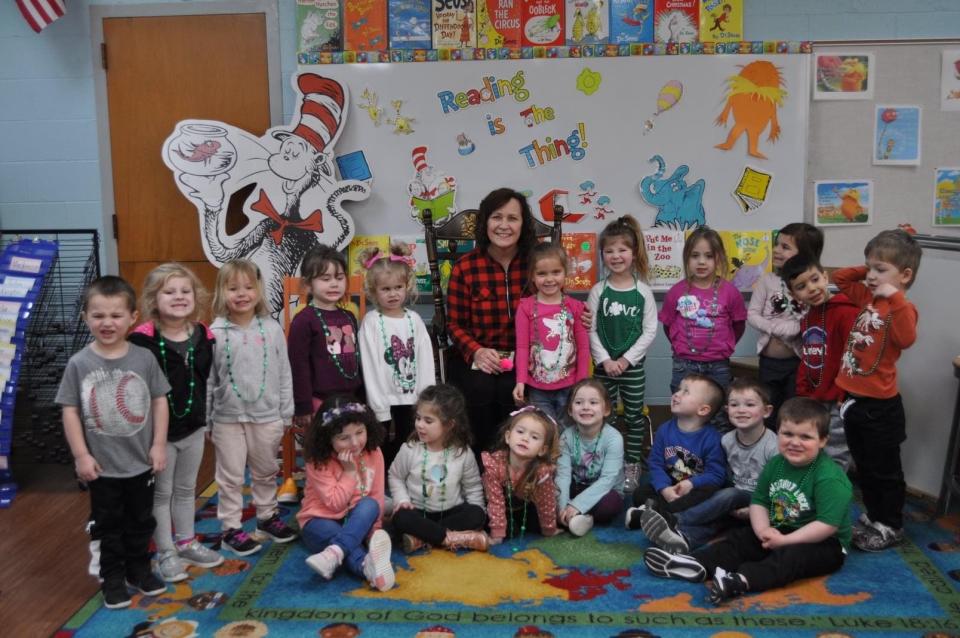 Harper Grandison was so proud to have her Grandma, Betty Howard, read to the class.