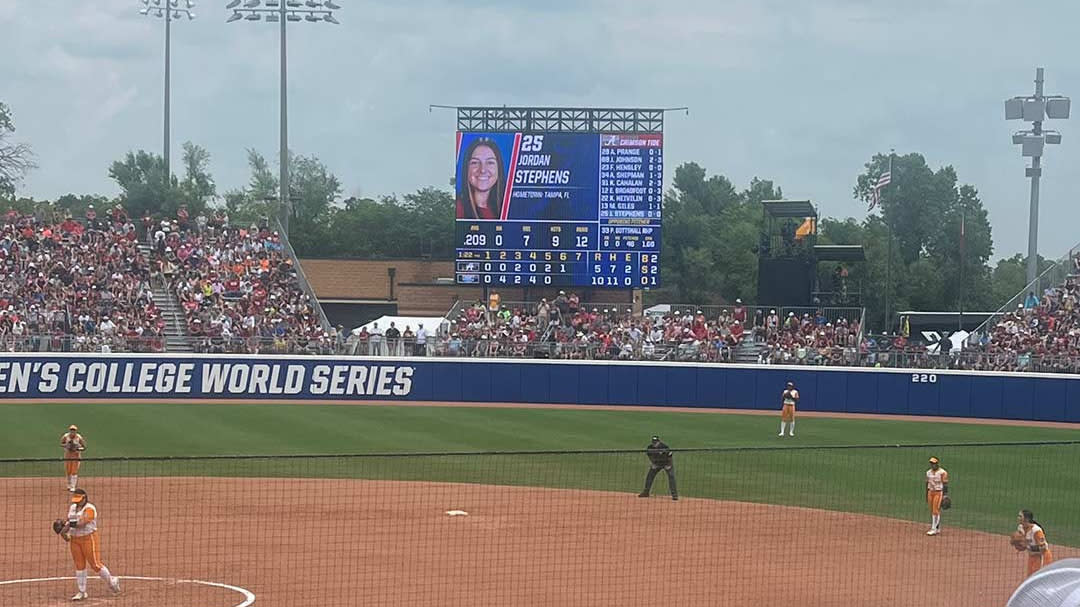  The new video display at the Women's College World Series from Daktronics.  