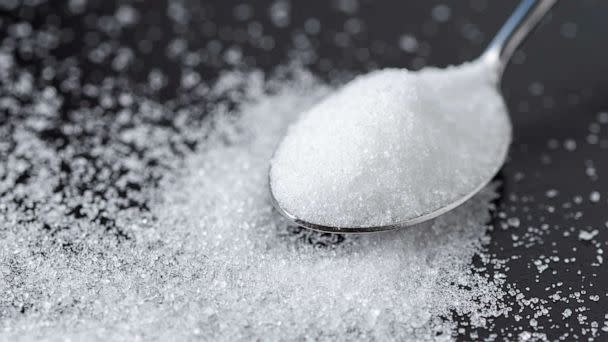 PHOTO: Close-up of a spoon with sugar on a table. (STOCK PHOTO/Getty Images)