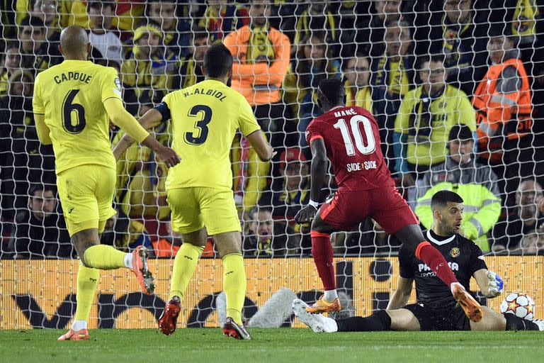 La estocada de Sadio Man&#xe9; para sellar la victoria 2-0 de Liverpool sobre Villarreal; el senegal&#xe9;s convirti&#xf3; cinco goles en la actual temporada de la Champions League