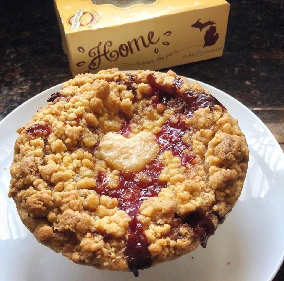 Grand Traverse Pie company's popular cherry crumb pie.