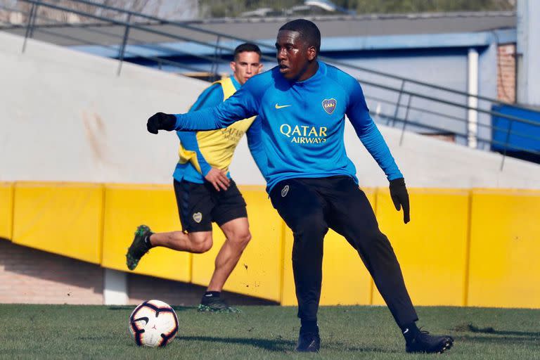 Hurtado en el entrenamiento de hoy