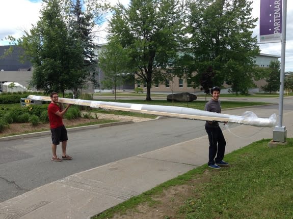 A team from the University of Sherbrooke, in Canada, is building a vehicle in the hopes of setting a new world record for human-powered watercraft.