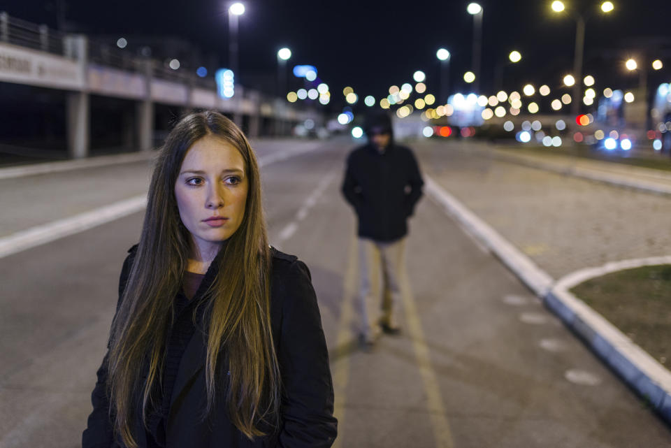 Half of all women in Britain don't feel safe out and about at night. (Getty Images, posed by models)