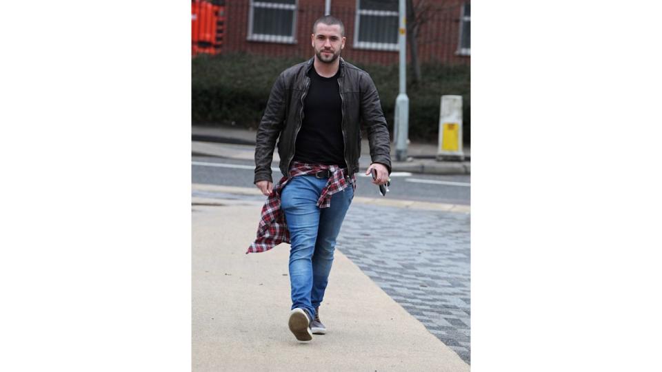 Shayne Ward is pictured leaving ITV's headquarters after auditioning to join the cast of Coronation Street in 2015