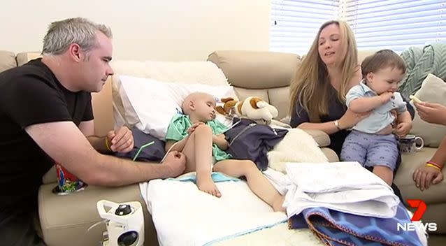 The Nell family says it is still determined to keep up the fight against childhood cancer. Photo: 7 News